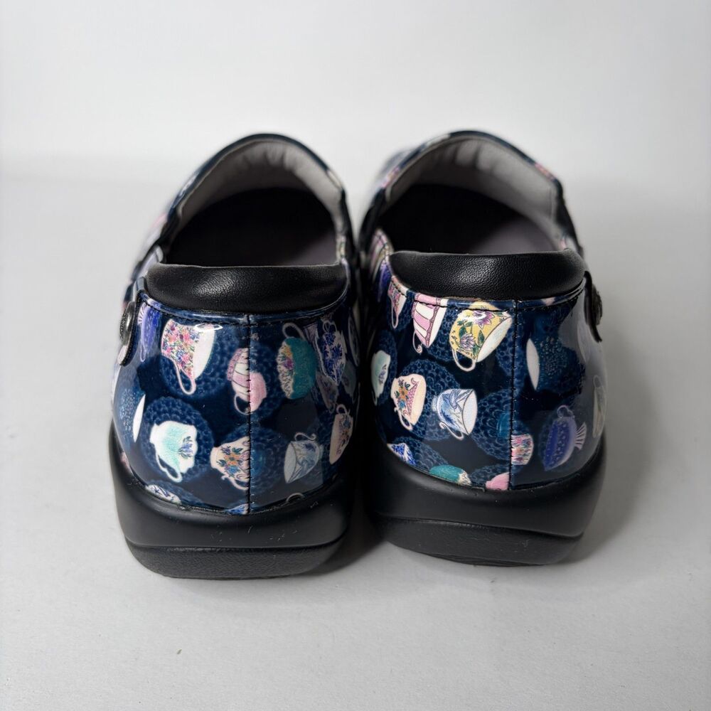 Alegria Kel-7626 Comfort Clog Shoe Slip Resistant Tea Cup Pattern Women Size 38 - Picture 3 of 8